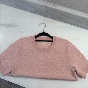 Michael kors new Pink Short Sleeve Sweater